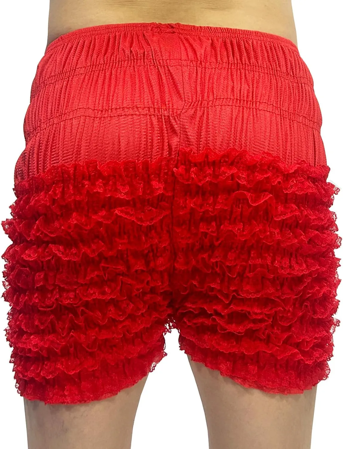 Women's Boxer Bloomers Ruffled Lace Panties Tanga Dance Bloomers Sissy Pettipants Frilly BoyShorts Underwear Bottoms
