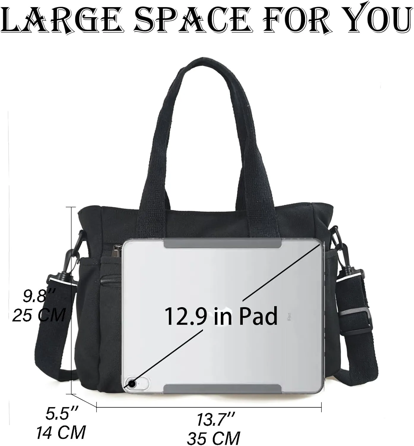 Womens Casual Corduroy Tote Bags with Multiple Pockets Hobo Crossbody Bag Travel Shoulder Bags Cute Purse Handbag