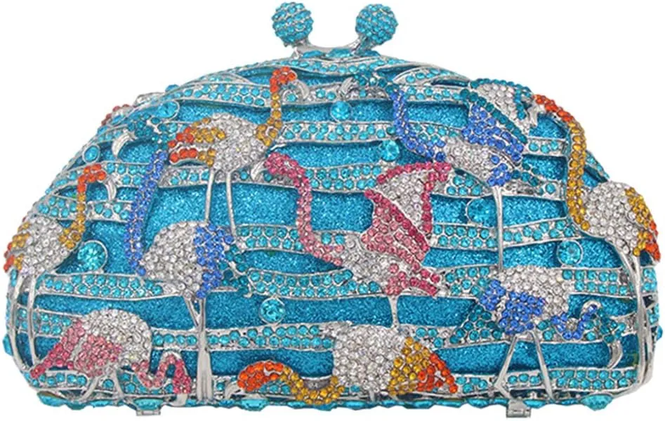 Womens Evening-Bag Chain Rhinestone Wedding Ladies Clutch-Purse Luxury-Handbag