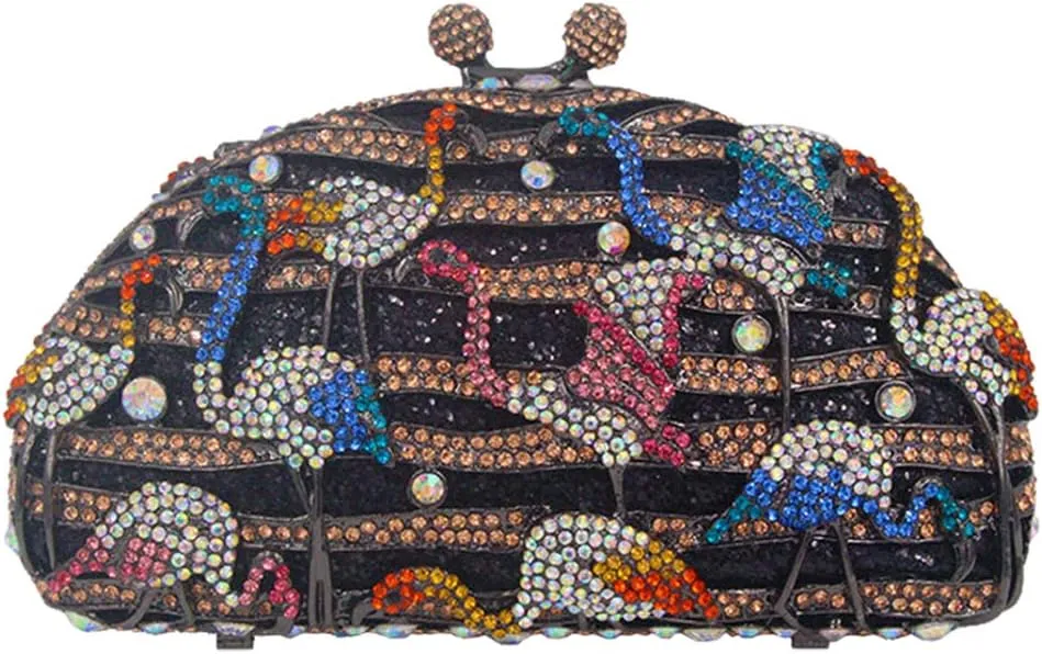 Womens Evening-Bag Chain Rhinestone Wedding Ladies Clutch-Purse Luxury-Handbag