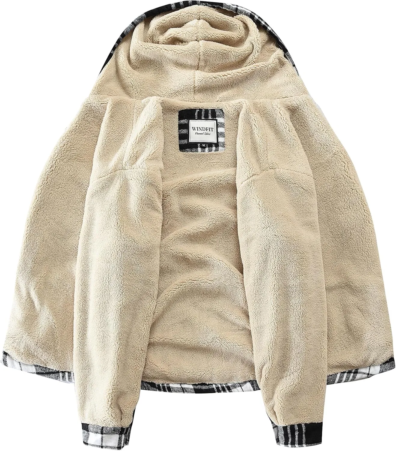 Women's Full Zip Fleece Flannel Jacket Plaid Sherpa Lined Jacket for Women