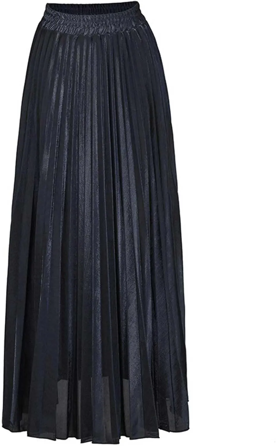 Womens High Elastic Waist Skirt Pleated A Line Swings Midi Velvet Skirts Women's Velvet Pleated Midi Skirt
