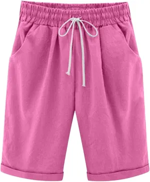 Women's Linen Summer Palazzo Pants Flowy Wide Leg Boho Beach Pants High Waist Lounge Trousers with Pocket