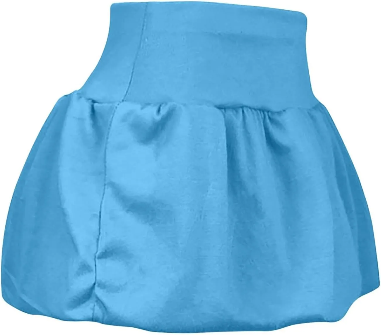 Women's Mini Skirts Solid Color High Waist Skirt Double Layer Bubble Skirt, XS-L