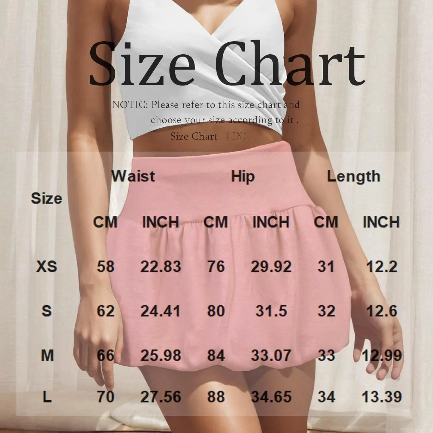 Women's Mini Skirts Solid Color High Waist Skirt Double Layer Bubble Skirt, XS-L