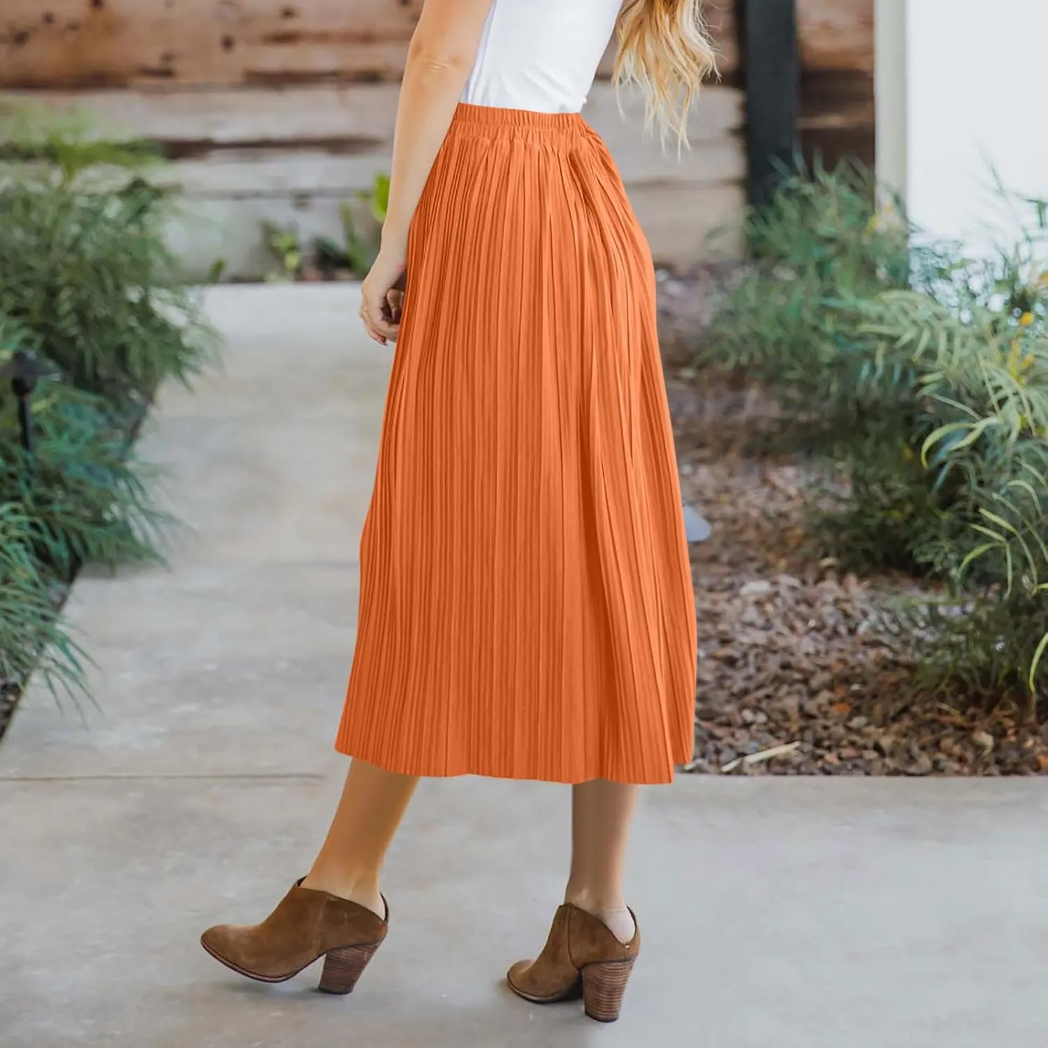 Womens Plain Maxi Long Midi Knee Length Loose Fit Skort for Women 2025 Trendy Y2K