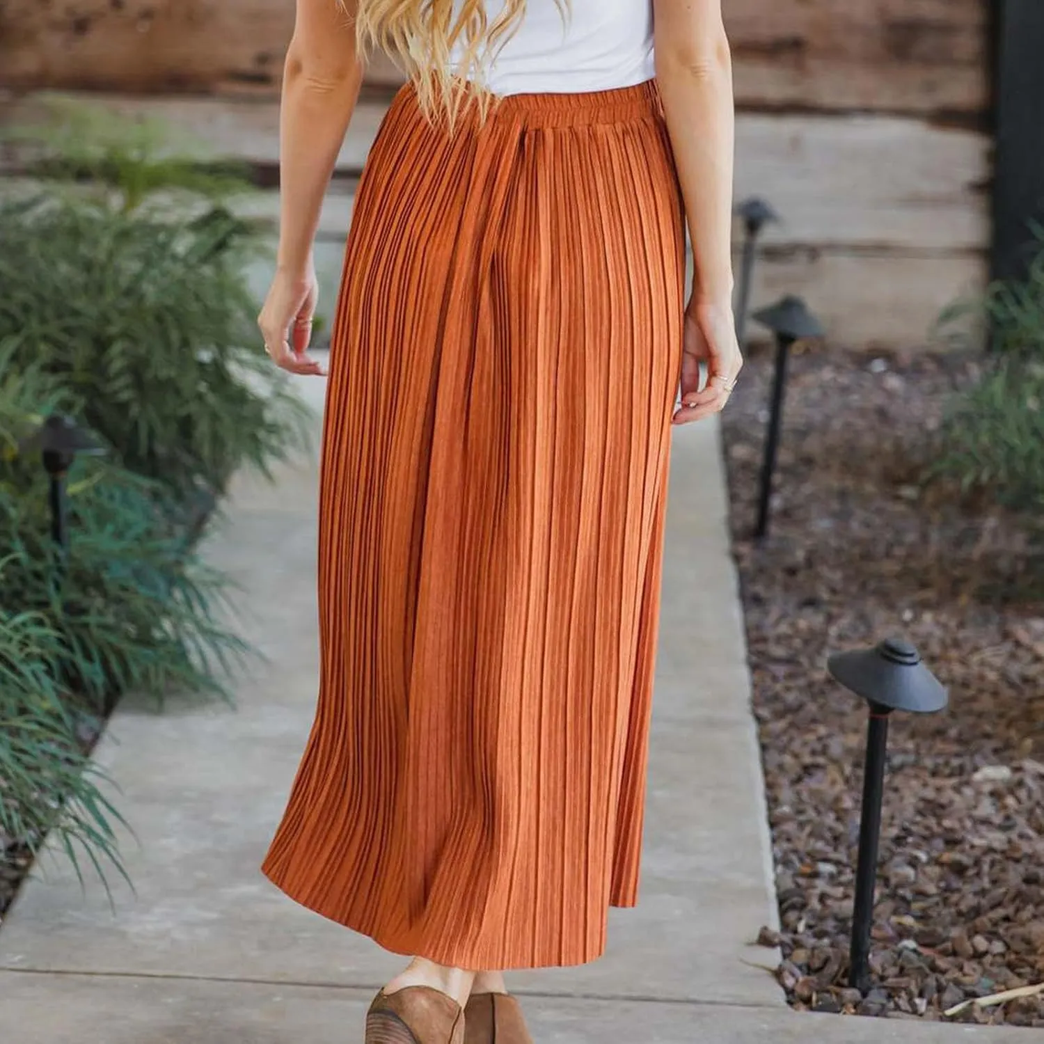Womens Plain Maxi Long Midi Knee Length Loose Fit Skort for Women 2025 Trendy Y2K