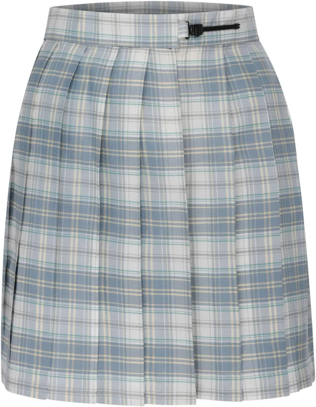 Women's Skirts Fashion Plaid Pleated A-Line Short Skirts with Elastic Waistband High Waisted Lightweight Athletic