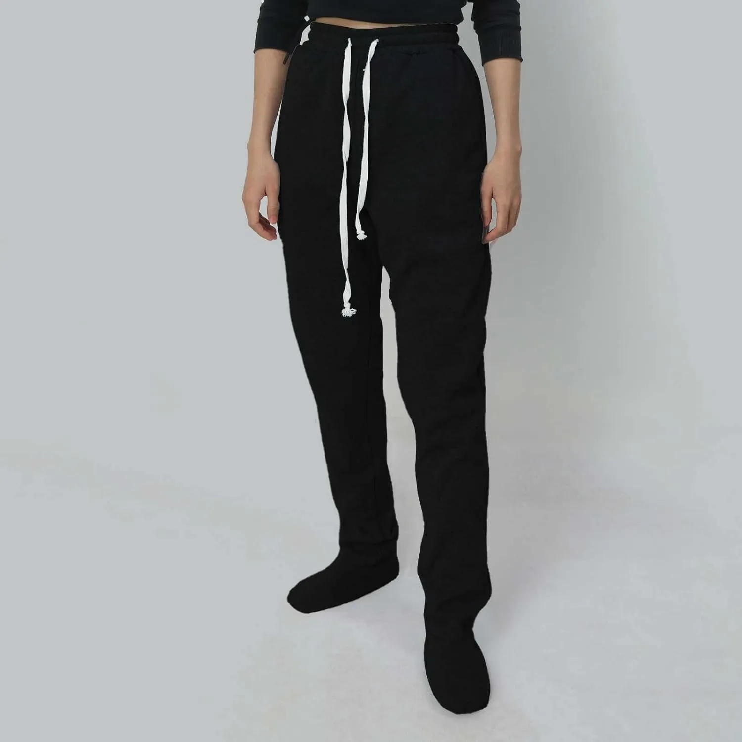 Womens Summer Pants Baggy Drawstring High Waist Lounge Pants Straight Leg Comfy Casual Trousers with Pockets 2025