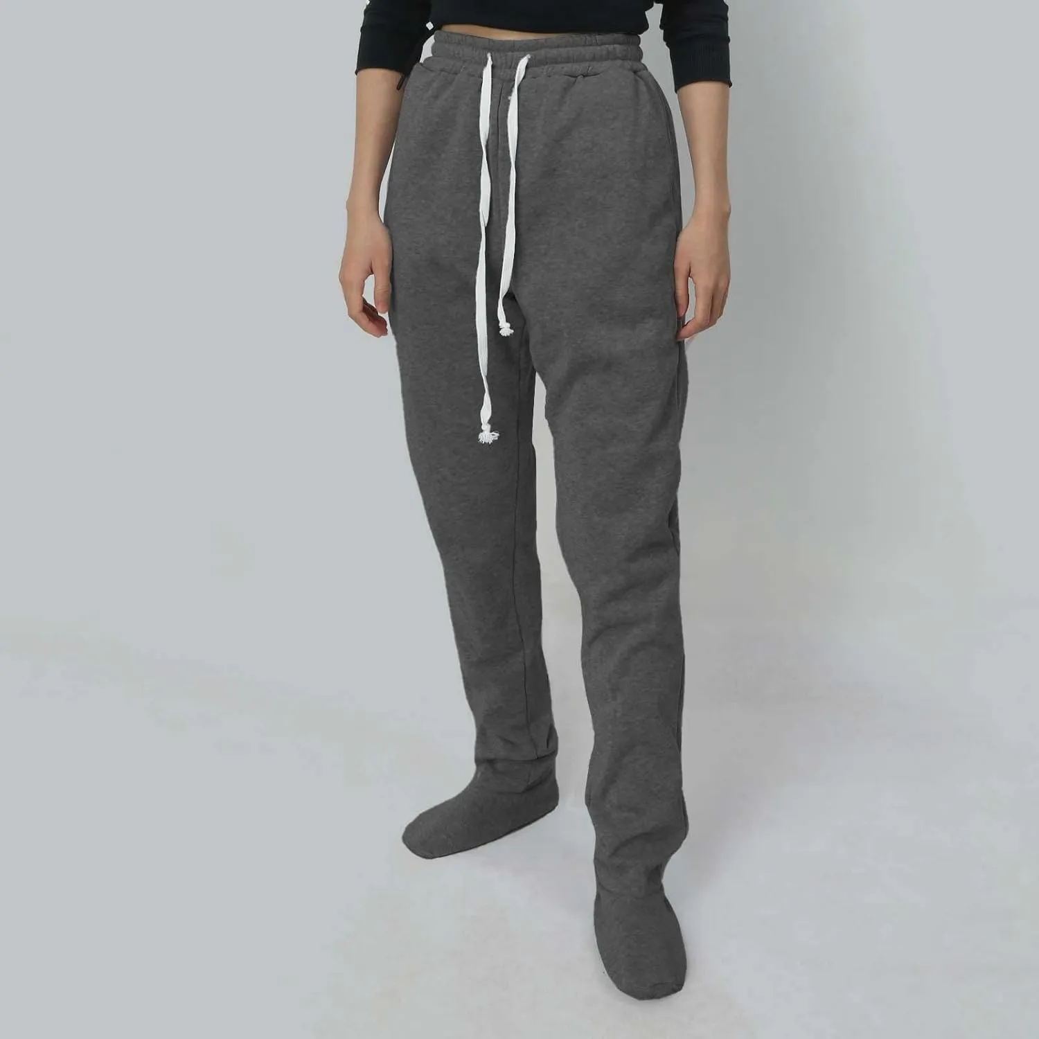 Womens Summer Pants Baggy Drawstring High Waist Lounge Pants Straight Leg Comfy Casual Trousers with Pockets 2025