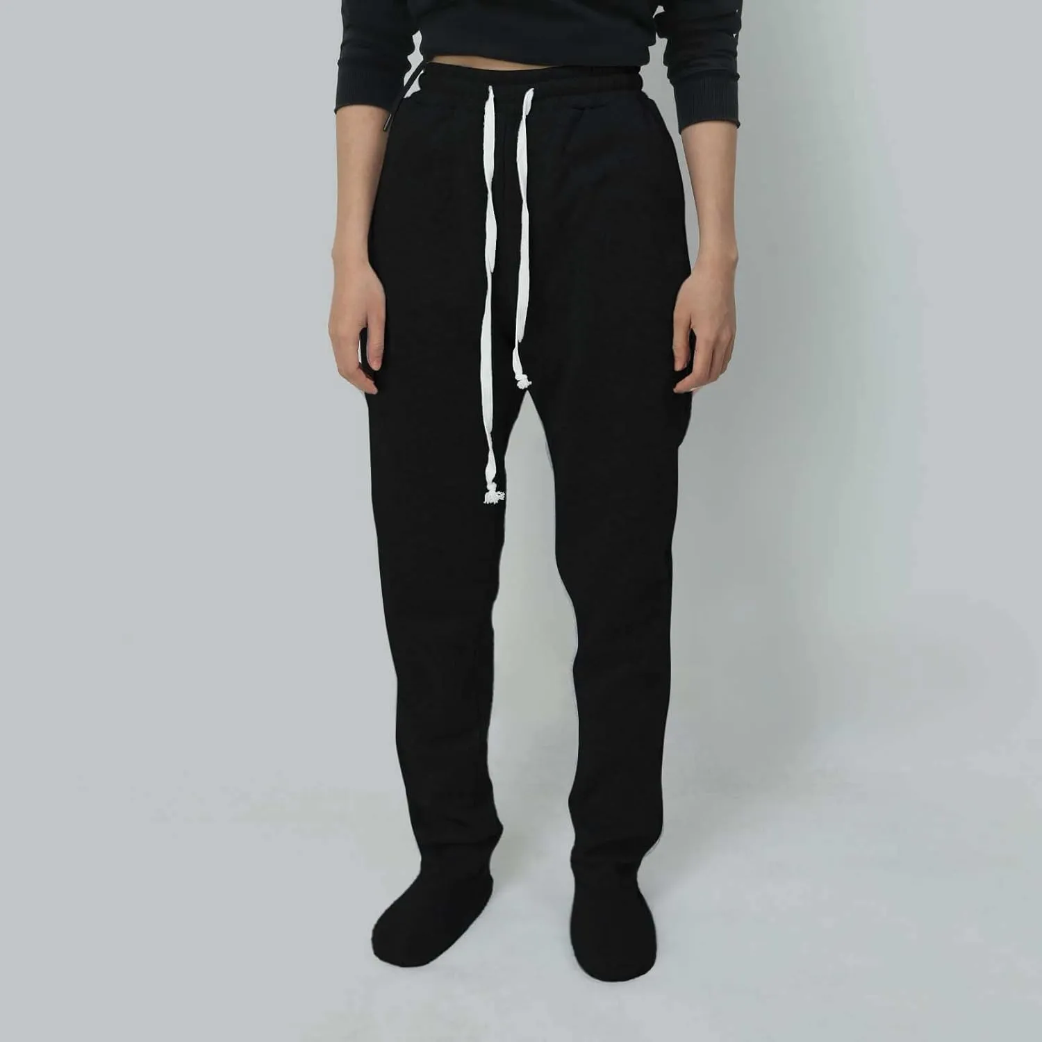 Womens Summer Pants Baggy Drawstring High Waist Lounge Pants Straight Leg Comfy Casual Trousers with Pockets 2025