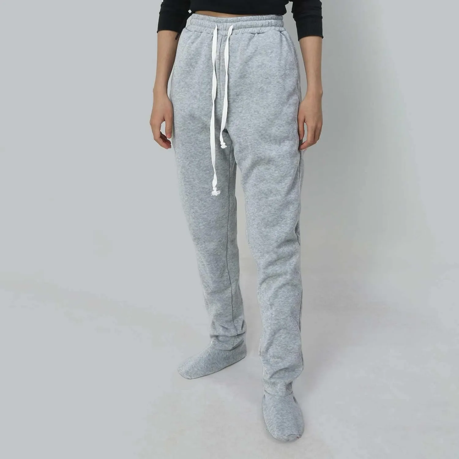 Womens Summer Pants Baggy Drawstring High Waist Lounge Pants Straight Leg Comfy Casual Trousers with Pockets 2025