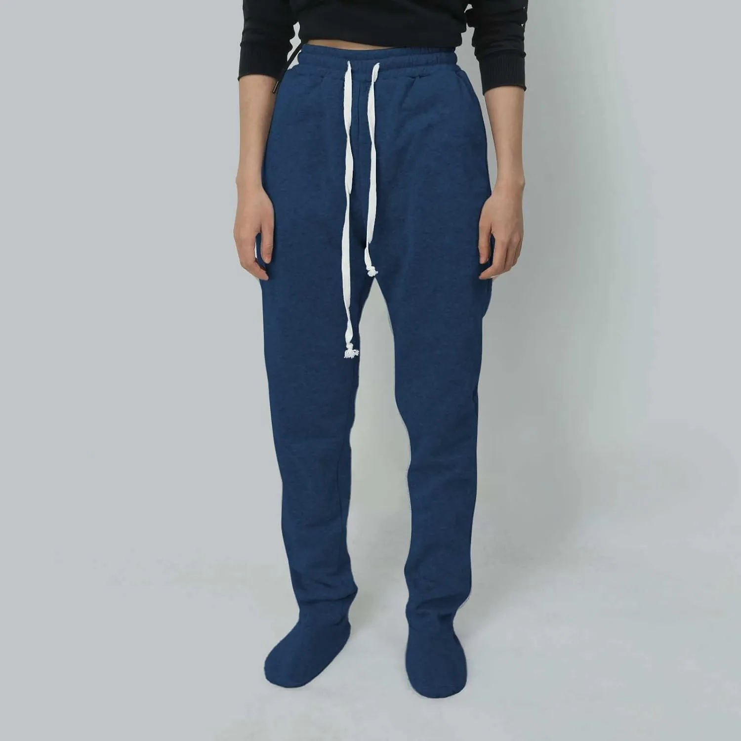 Womens Summer Pants Baggy Drawstring High Waist Lounge Pants Straight Leg Comfy Casual Trousers with Pockets 2025