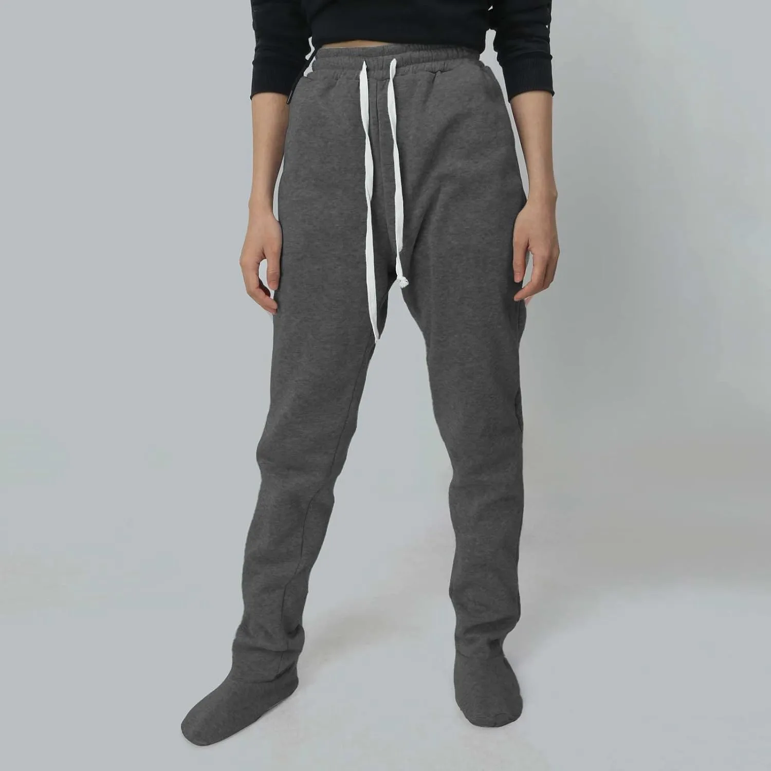 Womens Summer Pants Baggy Drawstring High Waist Lounge Pants Straight Leg Comfy Casual Trousers with Pockets 2025
