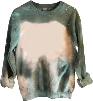 Womens Sweatshirt Crewneck Fashion Tie Dye Print Tops Casual Pullover Fleece Sweatshirt Loose Lightweight Sweatshirt