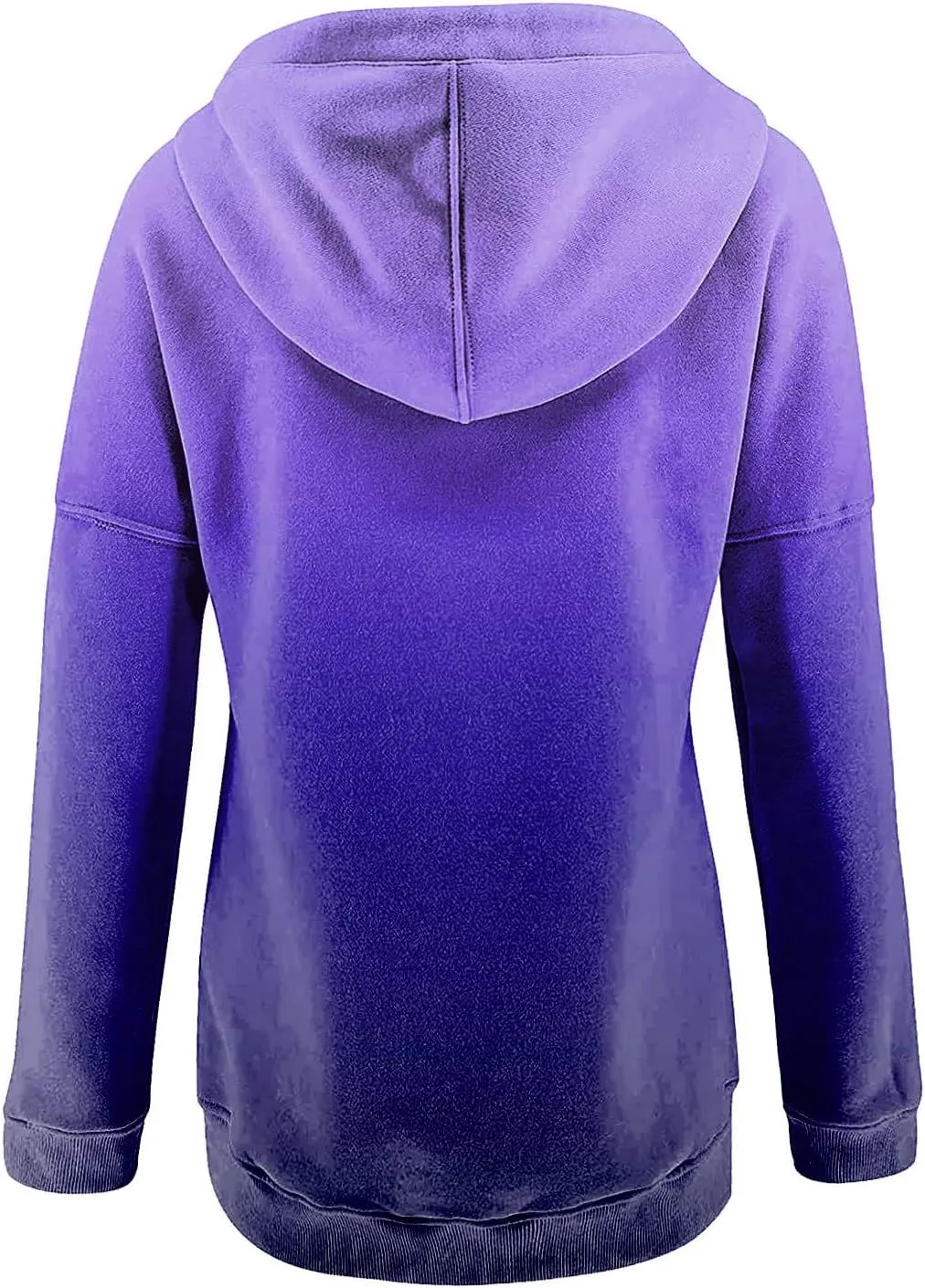 Womens Sweatshirts Casual Gradient Hoodies Pullover Tops Drawstring Long Sleeve Sweatshirts Fall Clothes With Pocket
