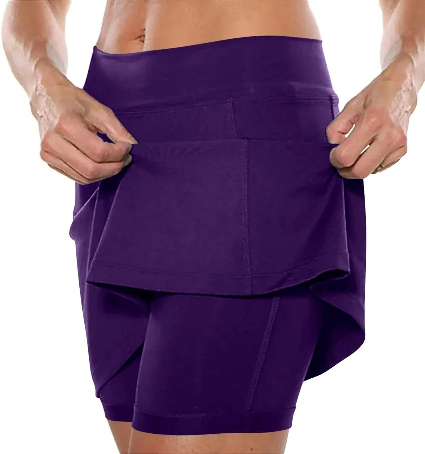 Womens Tennis Athletic Workout Skorts Skirts with Built-in Shorts Cute Athletic Tennis Golf Skorts Skirts for Women