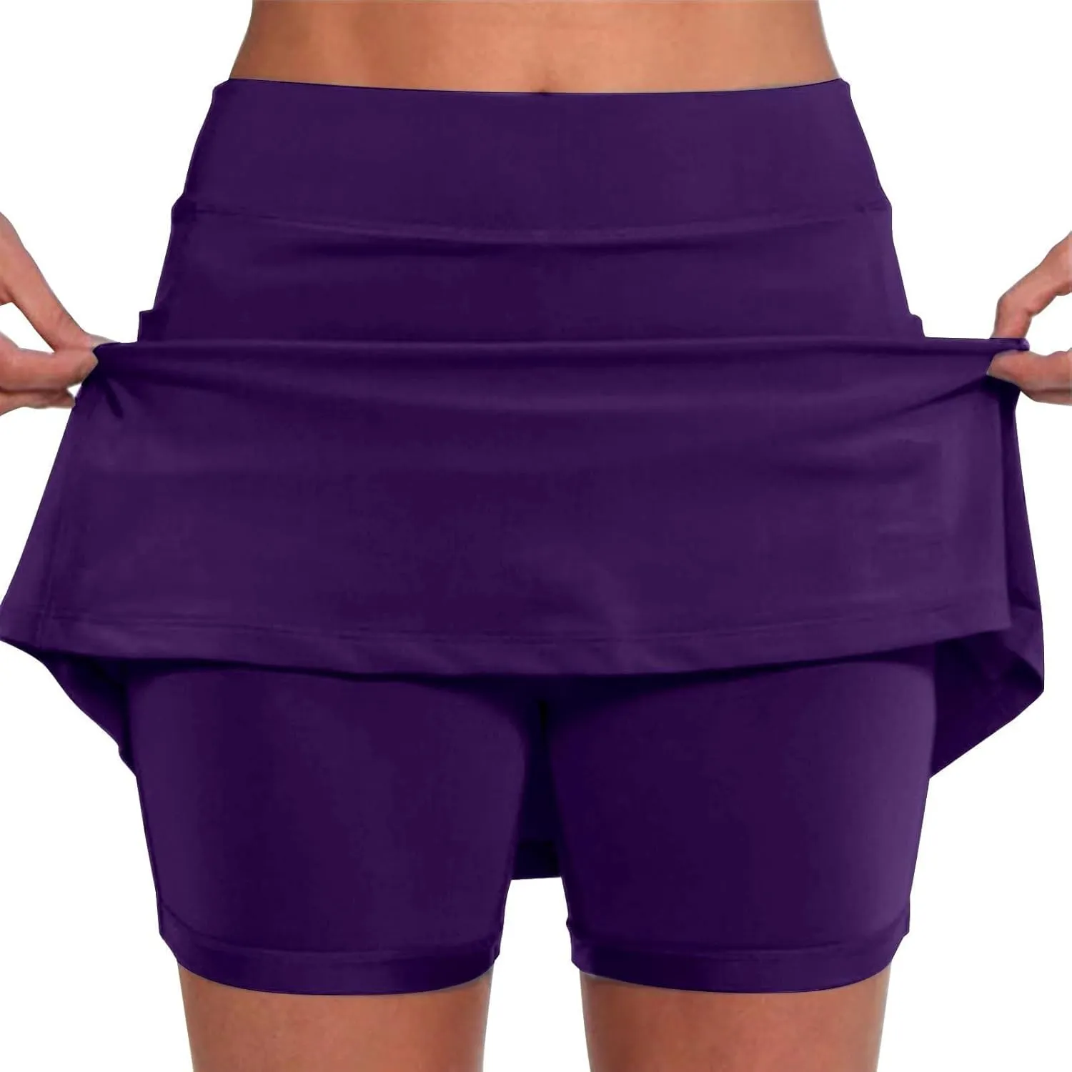 Womens Tennis Athletic Workout Skorts Skirts with Built-in Shorts Cute Athletic Tennis Golf Skorts Skirts for Women