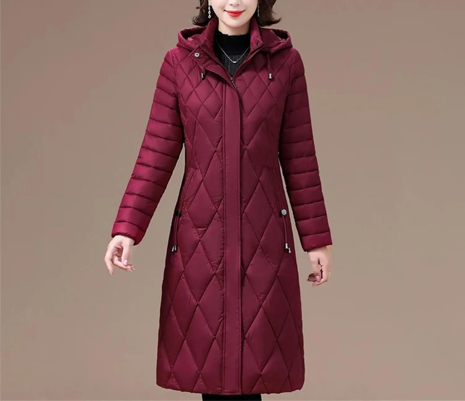 Women's Winter Coats Hooded Casual Cotton Padded Jackets For Women Long Parkas Warm Slim Winter Overcoat