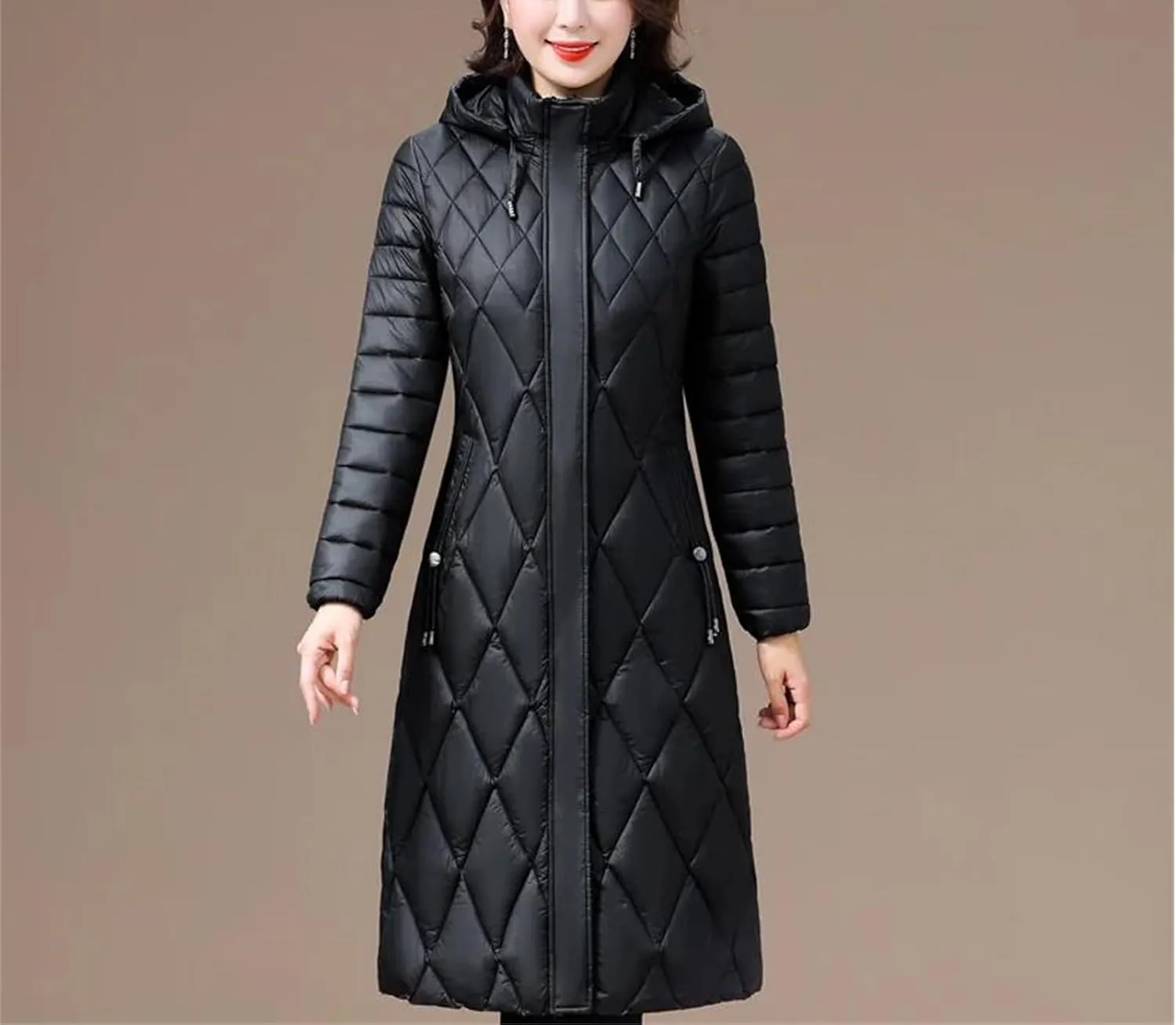 Women's Winter Coats Hooded Casual Cotton Padded Jackets For Women Long Parkas Warm Slim Winter Overcoat