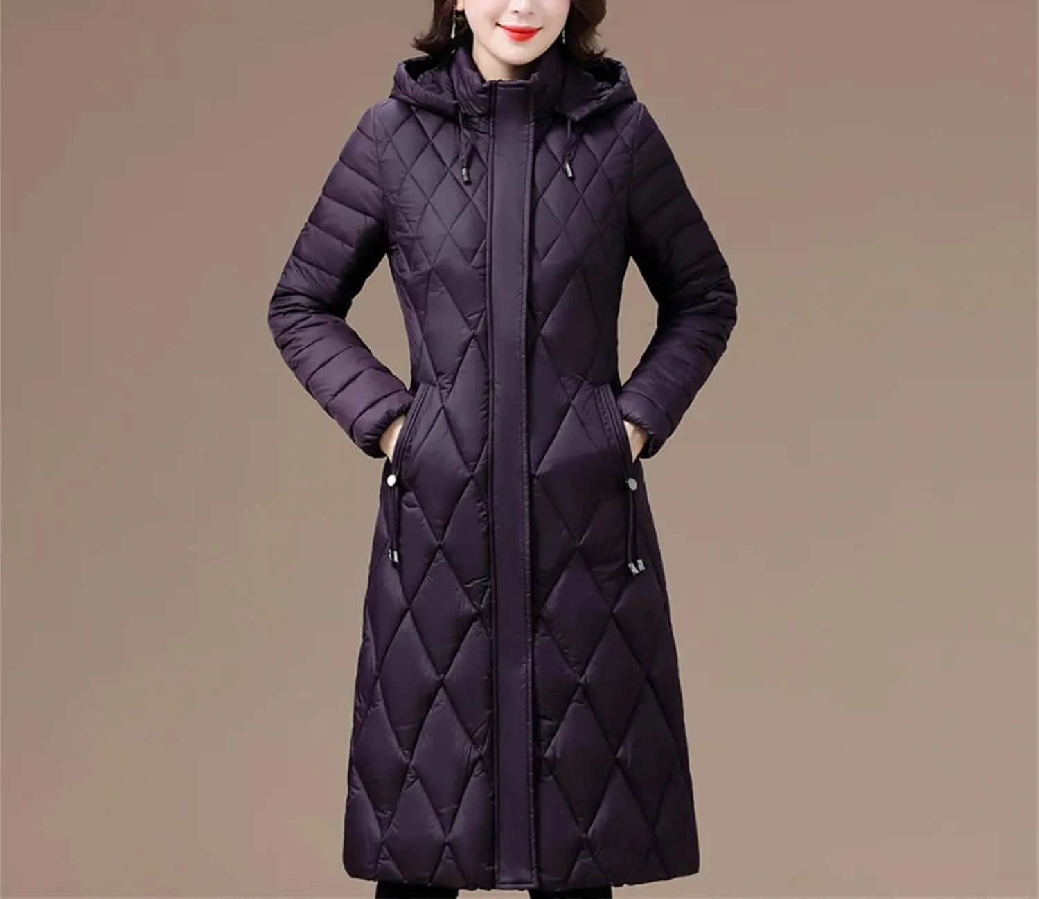 Women's Winter Coats Hooded Casual Cotton Padded Jackets For Women Long Parkas Warm Slim Winter Overcoat
