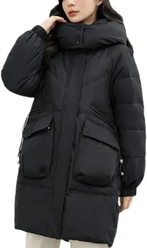 Women's Winter Puffer Jacket Overcoat Female Thick Down Cotton Padded Cold Coat Plus Size Casual Loose Hooded Long Parkas