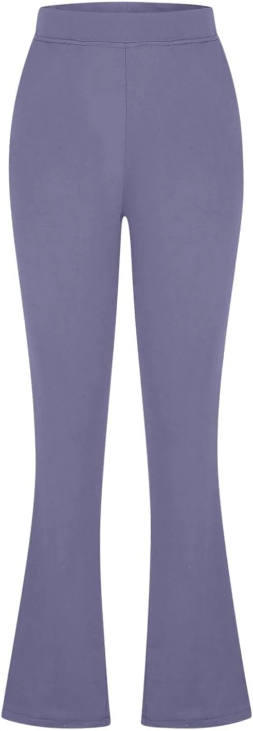 Womens Work Pants High Waisted Straight Leg Pants Dress Business Dress with Pockets Soft Solid Color Trousers 2024