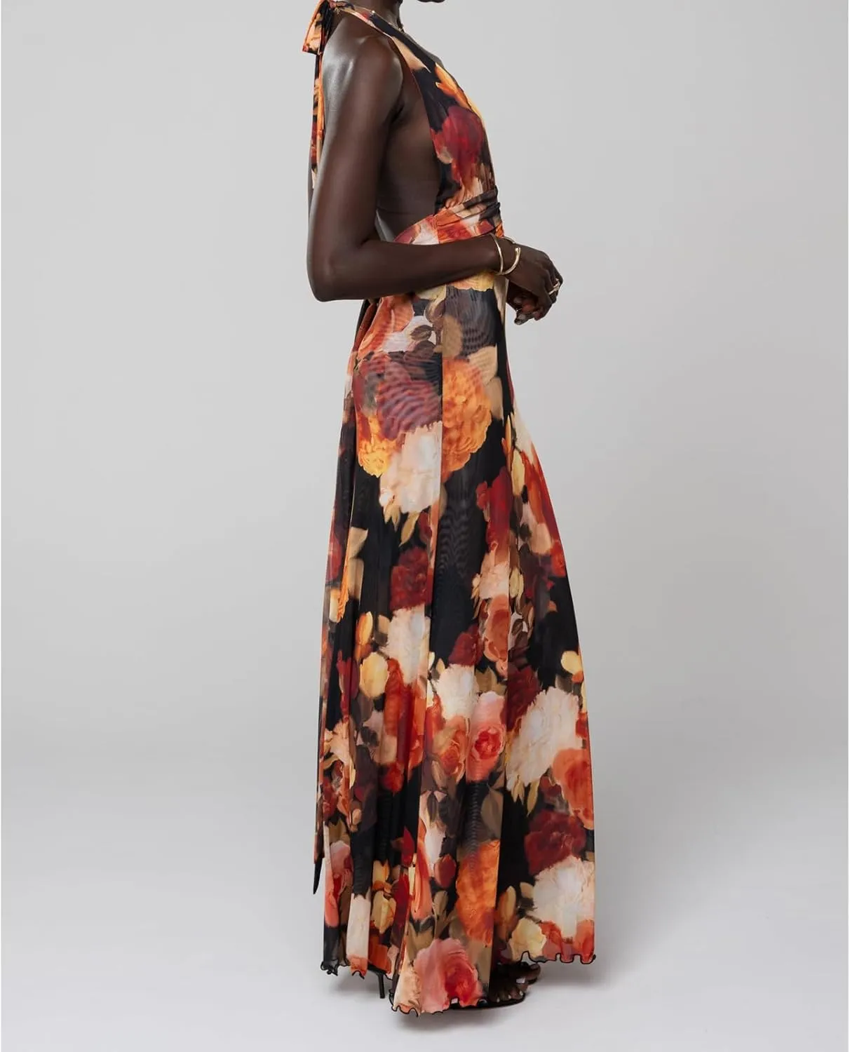 Y2k Womens Boho Floral Print Spaghetti Strap Maxi Bodycon Dress Summer Backless Dresses Beach Vacation Sundress