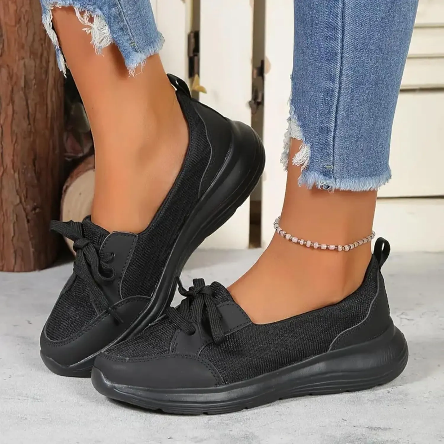 Yanzhenglip Women Orthopedic Walking Shoes,Womens Breathable Comfy Slip On Arch Support Nonslip Fashion Shoes 2024 Wide Width Woven Orthopedic Soft Loafers Sneakers Boat Shoes
