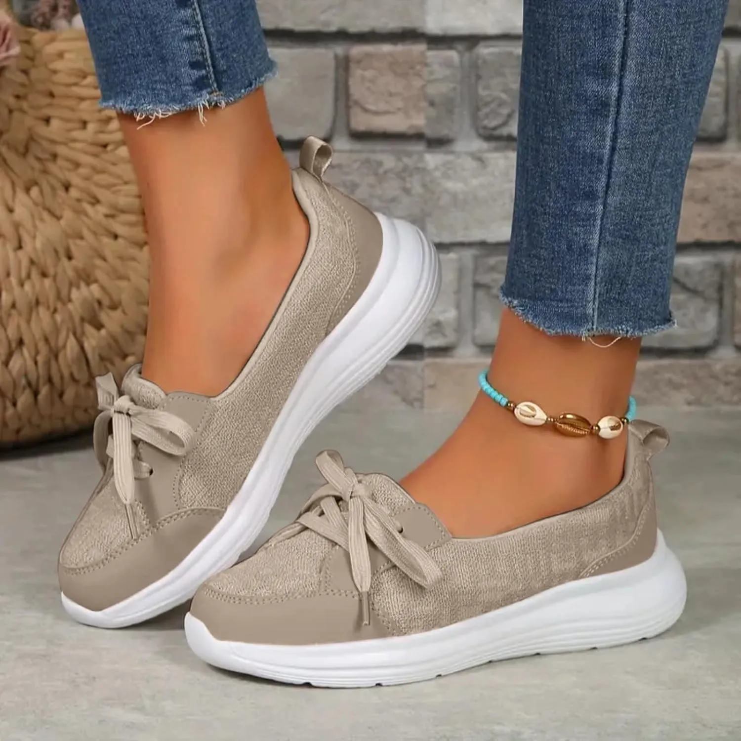 Yanzhenglip Women Orthopedic Walking Shoes,Womens Breathable Comfy Slip On Arch Support Nonslip Fashion Shoes 2024 Wide Width Woven Orthopedic Soft Loafers Sneakers Boat Shoes