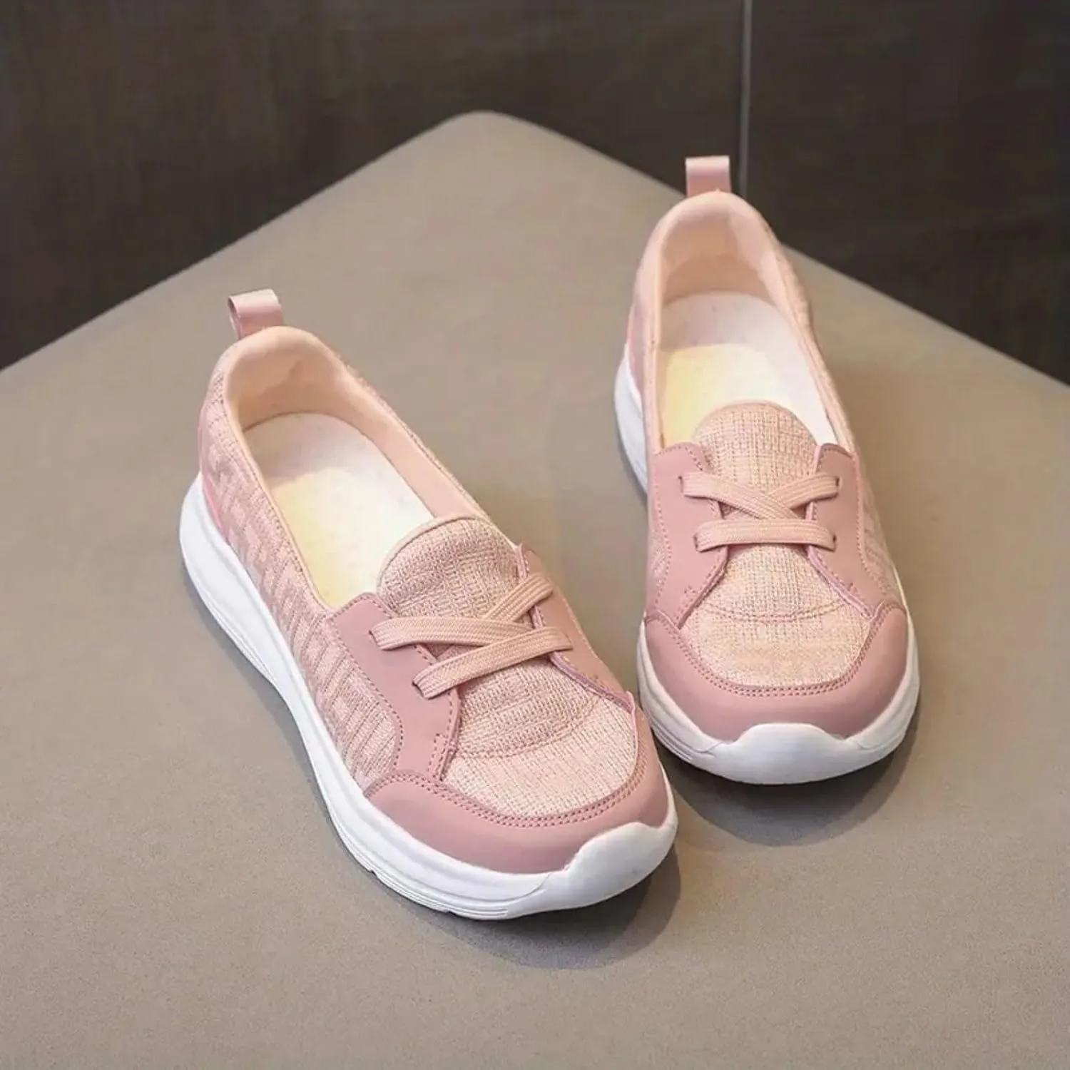 Yanzhenglip Women Orthopedic Walking Shoes,Womens Breathable Comfy Slip On Arch Support Nonslip Fashion Shoes 2024 Wide Width Woven Orthopedic Soft Loafers Sneakers Boat Shoes