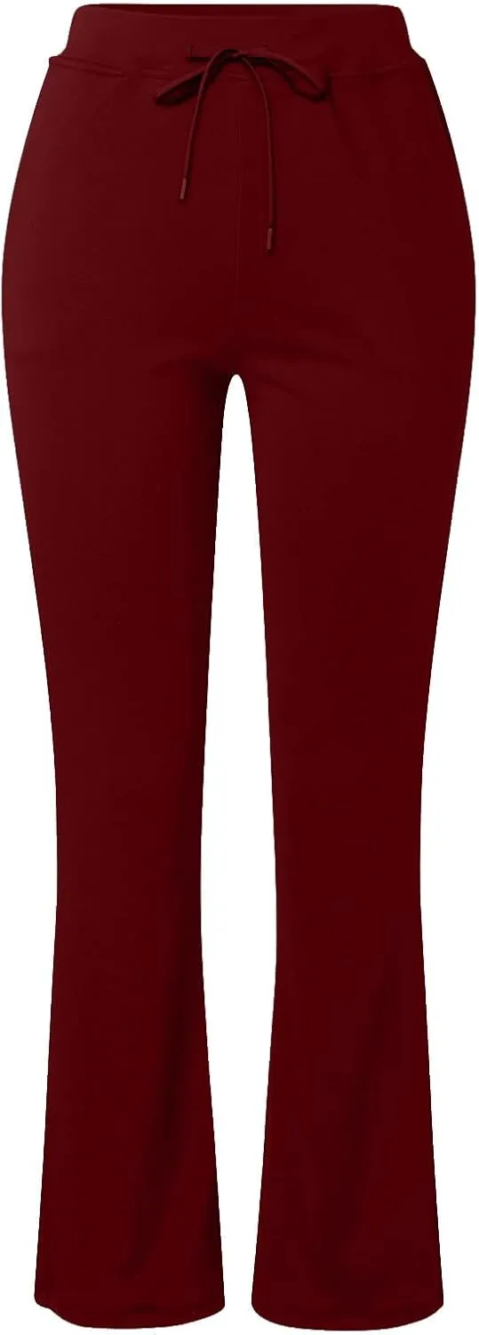 Yoga Pants Women Straight Leg Comfy High Waist Work Slacks Office Casual Stretchy Trousers Lounge Cozy Pull On Pant
