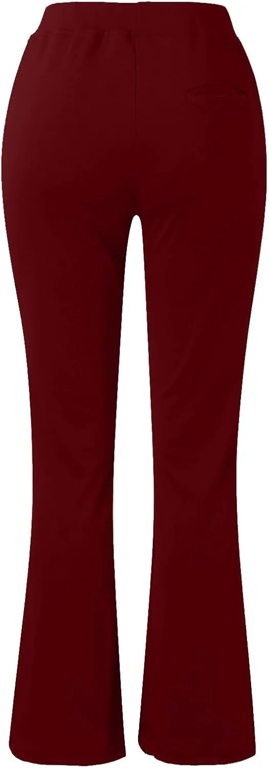 Yoga Pants Women Straight Leg Comfy High Waist Work Slacks Office Casual Stretchy Trousers Lounge Cozy Pull On Pant